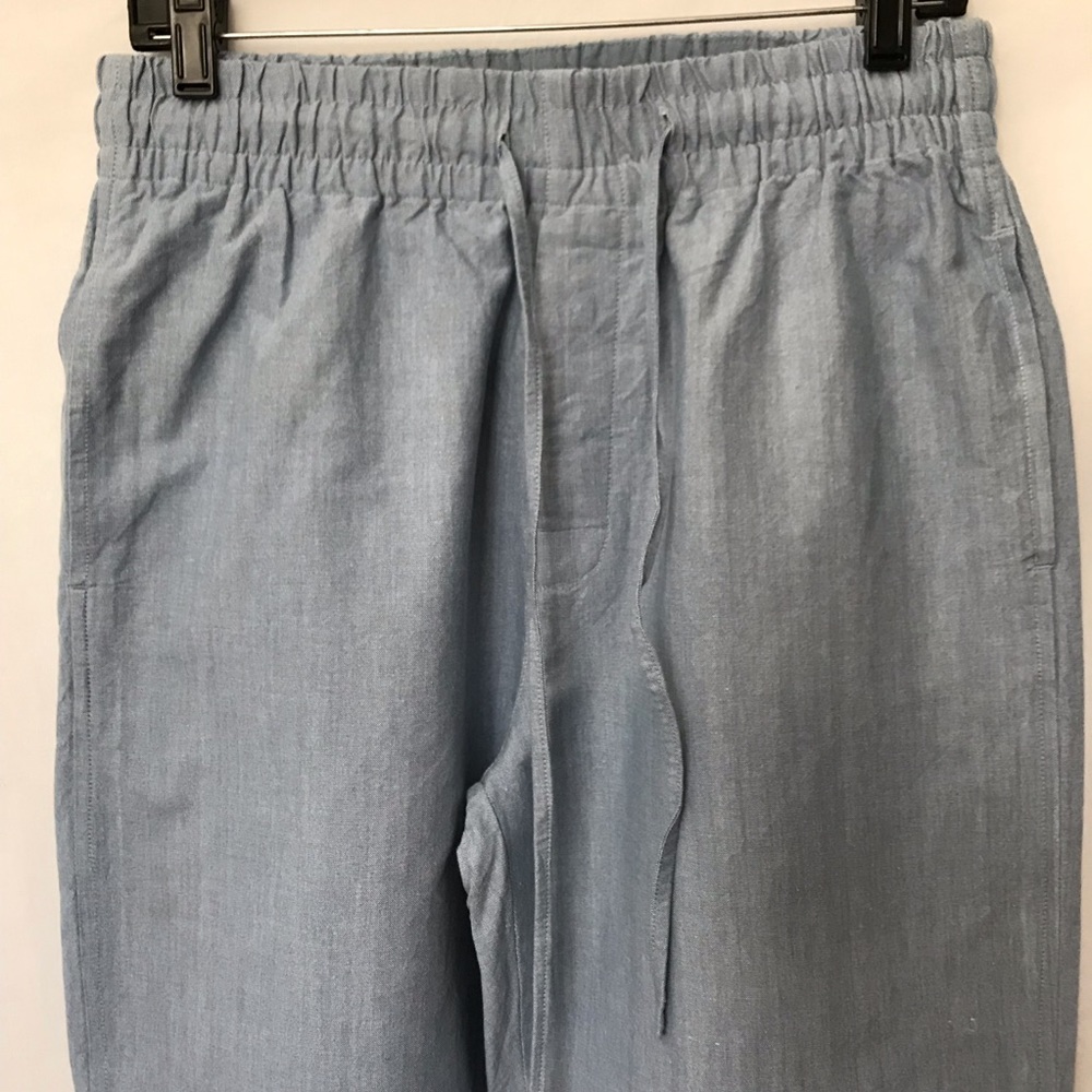 Hand Dyed Blue Linen Pants